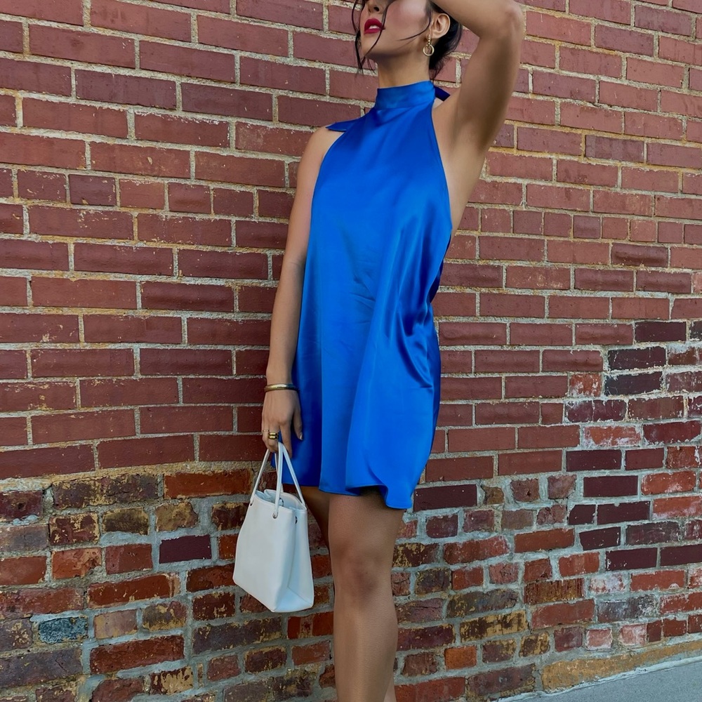 Royal blue Zara cocktail dress